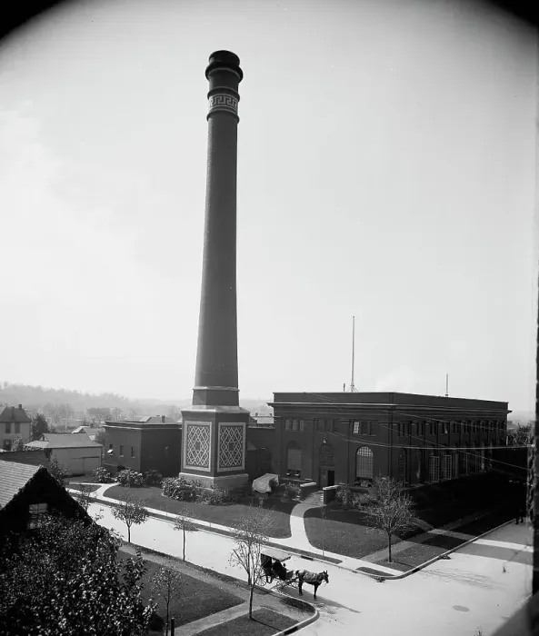 Framed Print : Power house, National Cash Register [Company], Dayton, Ohio, (1902?). Creator: William H. Jackson
