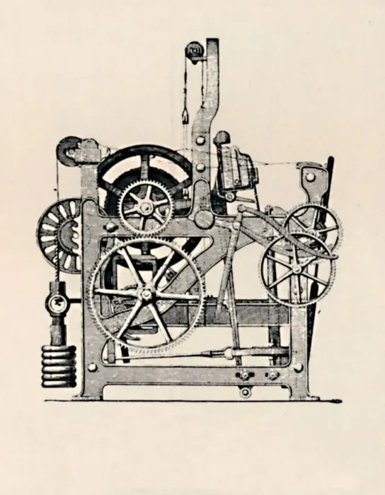 Framed Print : Power Loom (Side View), 1836, (1904) Framed Print : Power Loom (Side View), 1836, (1904)