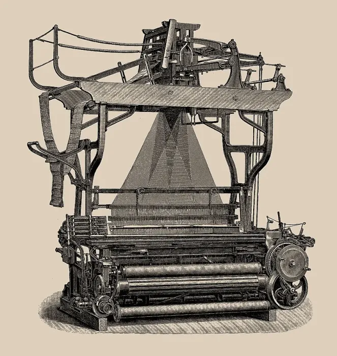 Framed Print : Power Loom (System Schönherr), c. 1900. Creator: Anonymous