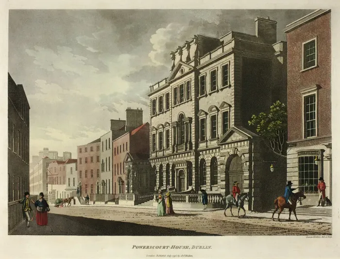 Framed Print : Powerscourt House, Dublin, published July 1795. Creator: James Malton Framed Print : Powerscourt House, Dublin, published July 1795. Creator: James Malton