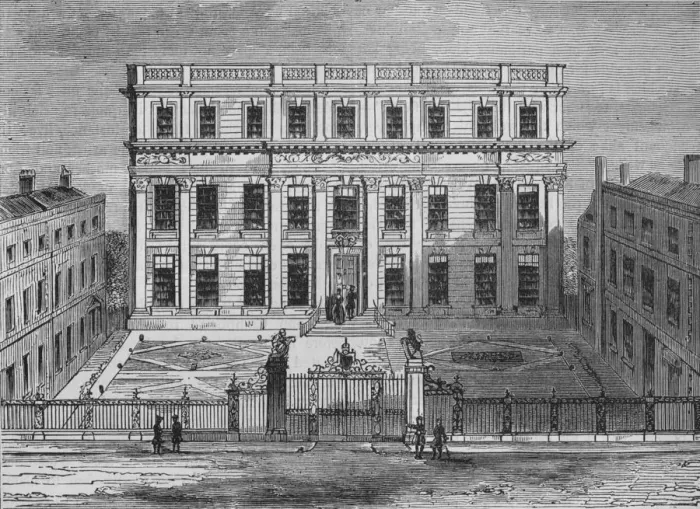 Framed Print : Powis House, Great Ormond Street, Bloomsbury, London, c1714 (1878) Framed Print : Powis House, Great Ormond Street, Bloomsbury, London, c1714 (1878)