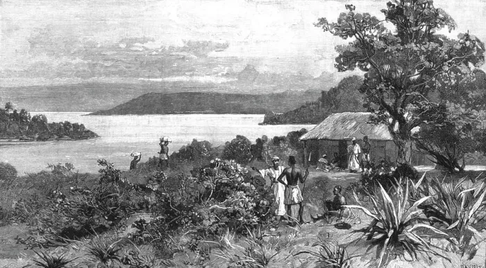 Framed Print : Practical Civilising Work in Central Africa; Kavala Island on Lake Tanganyika, 1890. Creator: Unknown Framed Print : Practical Civilising Work in Central Africa; Kavala Island on Lake Tanganyika, 1890. Creator: Unknown