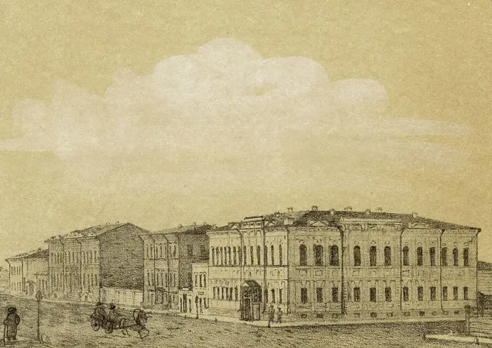 Framed Print : Practical College Magistratskaia Street, 1886. Creator: Pavel Mikhailovich Kosharov Framed Print : Practical College Magistratskaia Street, 1886. Creator: Pavel Mikhailovich Kosharov