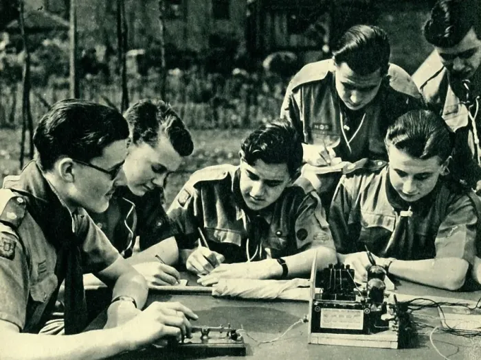 Framed Print : Practice in Morse Signalling, 1944. Creator: Unknown
