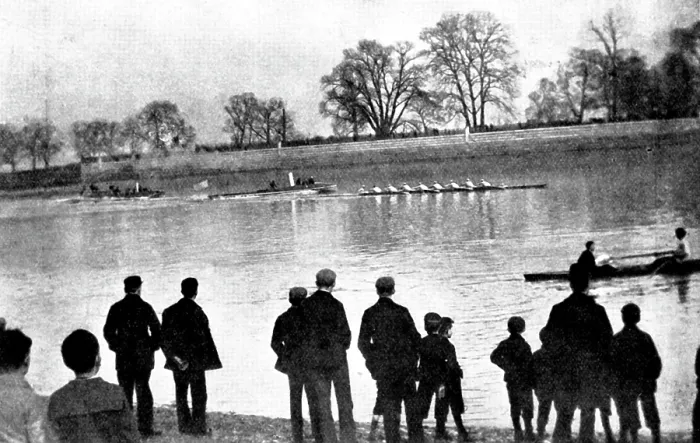 Framed Print : Practicing for the Universities Boat-Race, 1895. Creator: George Meisenbach. Practicing for the Universities Boat-Race, 1895. Creator: George Meisenbach Framed Print : Practicing for the Universities Boat-Race, 1895. Creator: George Meisenbach. Practicing for the Universities Boat-Race, 1895. Creator: George Meisenbach