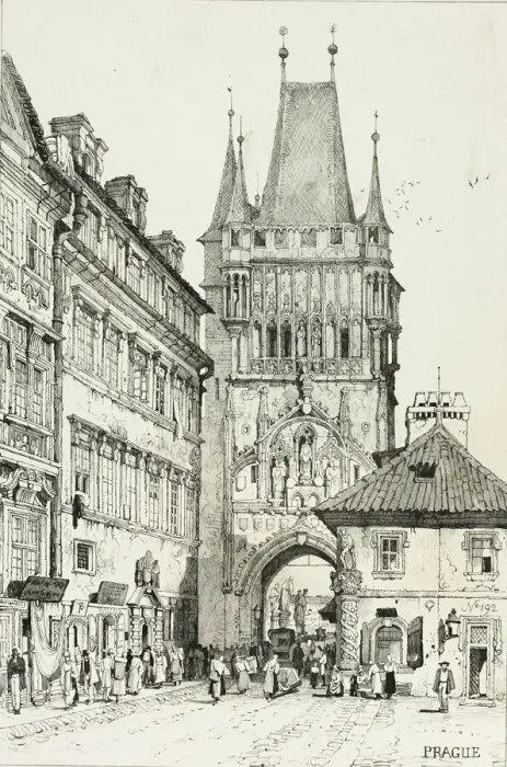 Framed Print : Prague, 1833. Creator: Samuel Prout Framed Print : Prague, 1833. Creator: Samuel Prout