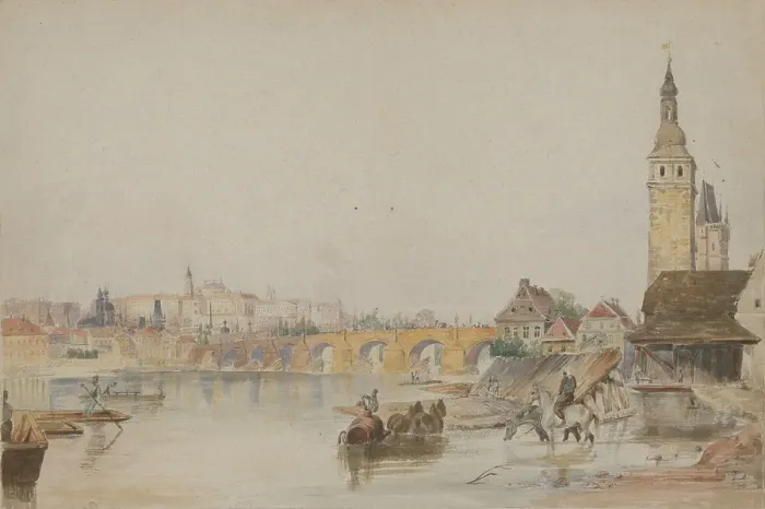 Framed Print : Prague, 1850-1860. Creator: Friedrich Carl von Scheidlin Framed Print : Prague, 1850-1860. Creator: Friedrich Carl von Scheidlin