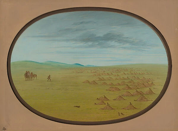 Prairie Dog Village, 1861  /  1869. Creator: George Catlin