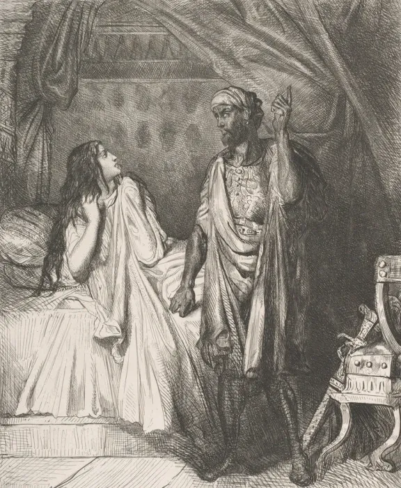 Framed Print : Have you pray d tonight, Dedesmona?: plate 12 from Othello (Act 5 Framed Print : Have you pray d tonight, Dedesmona?: plate 12 from Othello (Act 5