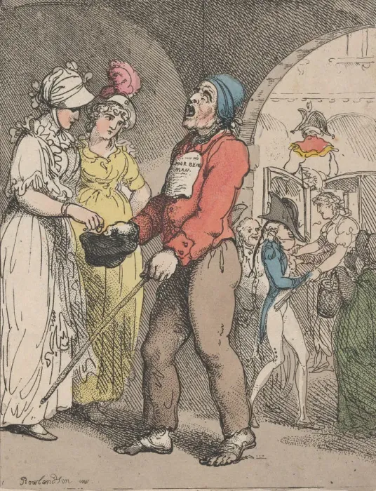 Framed Print : Pray Remember the Blind, 1801. 1801. Creator: Thomas Rowlandson Framed Print : Pray Remember the Blind, 1801. 1801. Creator: Thomas Rowlandson
