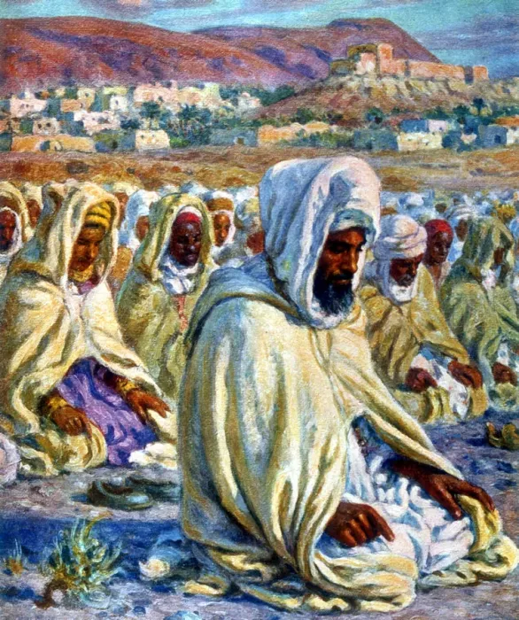 Framed Print : The Prayer, 1918. Artist: Etienne Dinet Framed Print : The Prayer, 1918. Artist: Etienne Dinet