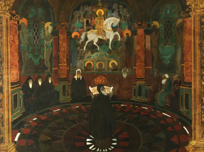 Framed Print : The Prayer. Artist: Brailovsky, Leonid Mikhaylovich (1867-1937) Framed Print : The Prayer. Artist: Brailovsky, Leonid Mikhaylovich (1867-1937)