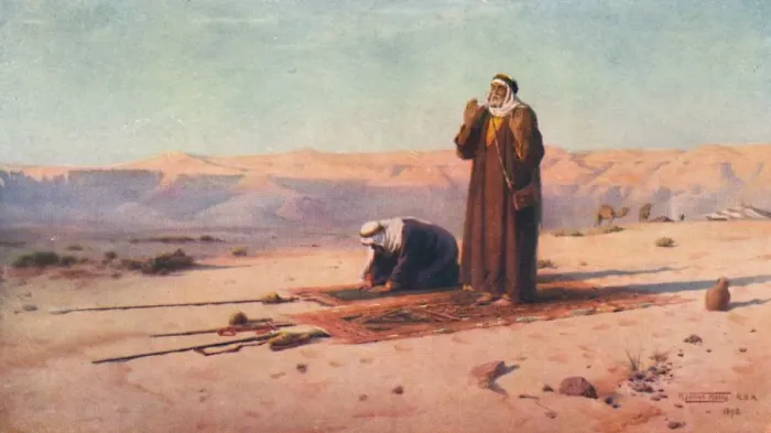 Framed Print : Prayer in the Desert, c1880, (1904). Artist: Robert George Talbot Kelly Framed Print : Prayer in the Desert, c1880, (1904). Artist: Robert George Talbot Kelly