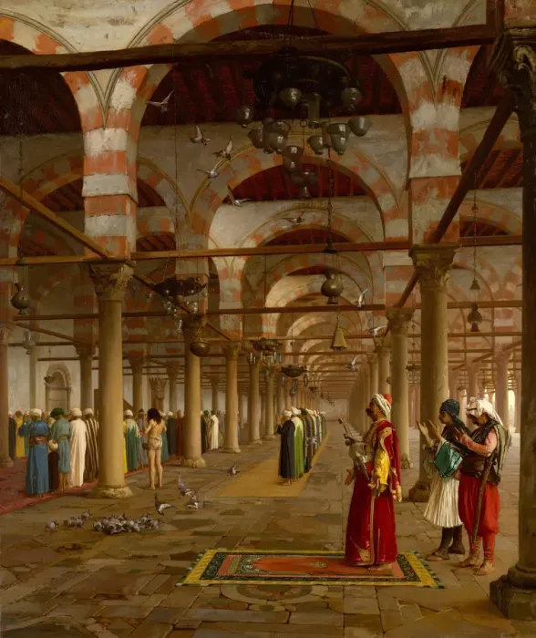 Framed Print : Prayer in the Mosque, 1871. Creator: Jean-Leon Gerome Framed Print : Prayer in the Mosque, 1871. Creator: Jean-Leon Gerome