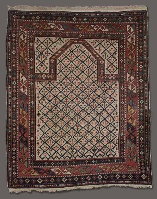 Framed Print : Prayer Rug, c. 1800s. Creator: Unknown Framed Print : Prayer Rug, c. 1800s. Creator: Unknown