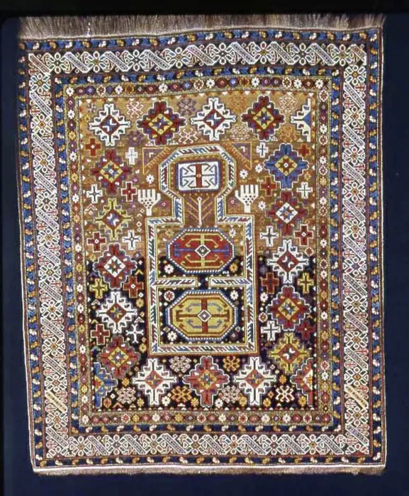 Framed Print : Prayer Rug, Caucasus, second half of 19th century. Creator: Unknown Framed Print : Prayer Rug, Caucasus, second half of 19th century. Creator: Unknown