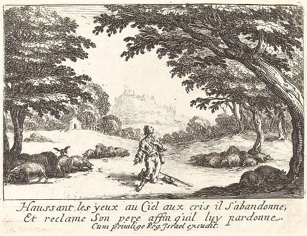 Praying for Divine Help, 1635. Creator: Jacques Callot