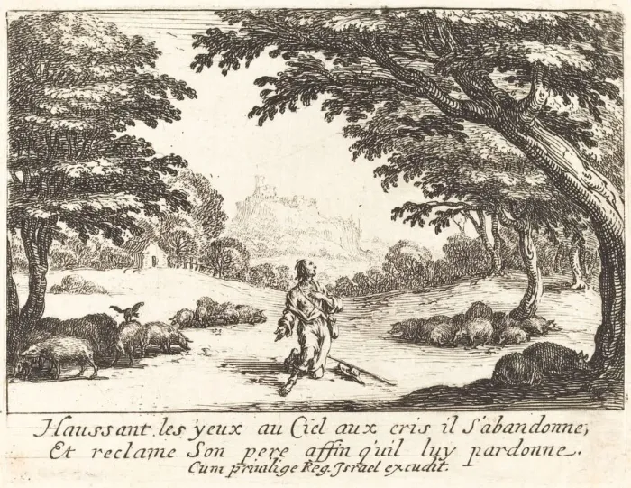 Framed Print : Praying for Divine Help, 1635. Creator: Jacques Callot Framed Print : Praying for Divine Help, 1635. Creator: Jacques Callot