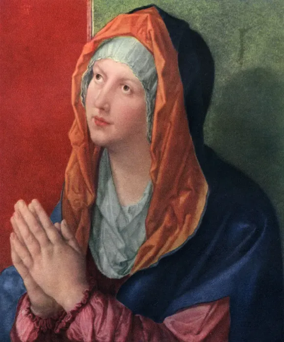 Framed Print : Praying Mary, 1518, (1936). Artist: Albrecht Durer Framed Print : Praying Mary, 1518, (1936). Artist: Albrecht Durer