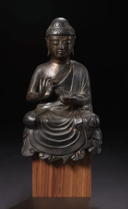 Framed Print : A Preaching Buddha, 8th century. Creator: Unknown Framed Print : A Preaching Buddha, 8th century. Creator: Unknown