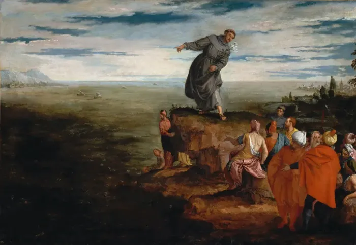 Framed Print : Preaching of Saint Anthony of Padua, c1580 Framed Print : Preaching of Saint Anthony of Padua, c1580
