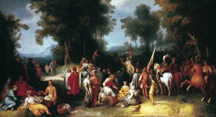 Framed Print : The Preaching of Saint John the Baptist, 1602. Artist: Cornelis Cornelisz van Haarlem Framed Print : The Preaching of Saint John the Baptist, 1602. Artist: Cornelis Cornelisz van Haarlem