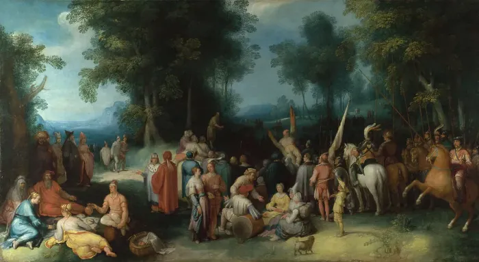Framed Print : The Preaching of Saint John the Baptist, 1602. Artist: Haarlem, Cornelis Cornelisz. van (1562-1638) Framed Print : The Preaching of Saint John the Baptist, 1602. Artist: Haarlem, Cornelis Cornelisz. van (1562-1638)