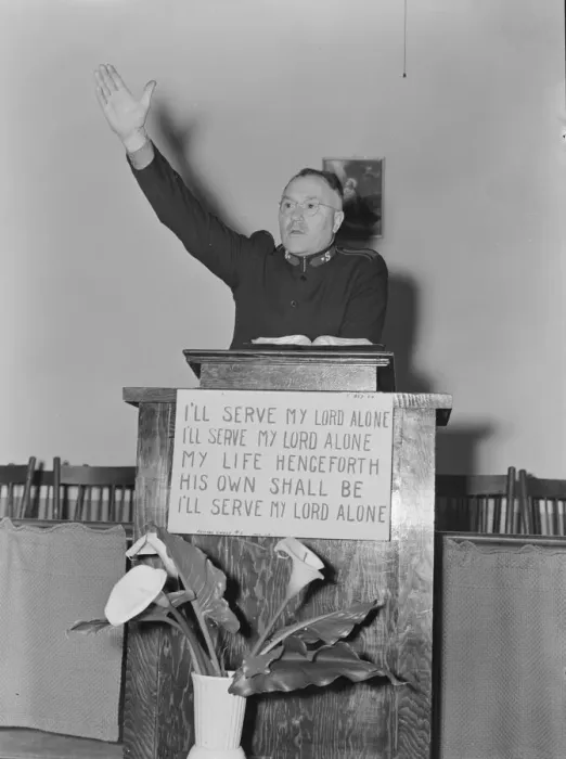 Framed Print : Preaching Salvation, Salvation Army, San Francisco, California, 1939. Creator: Dorothea Lange Framed Print : Preaching Salvation, Salvation Army, San Francisco, California, 1939. Creator: Dorothea Lange
