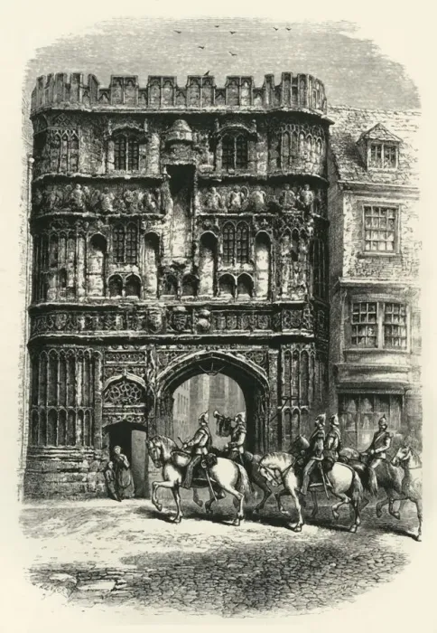 Framed Print : The Precinct Gate, Canterbury, c1870 Framed Print : The Precinct Gate, Canterbury, c1870