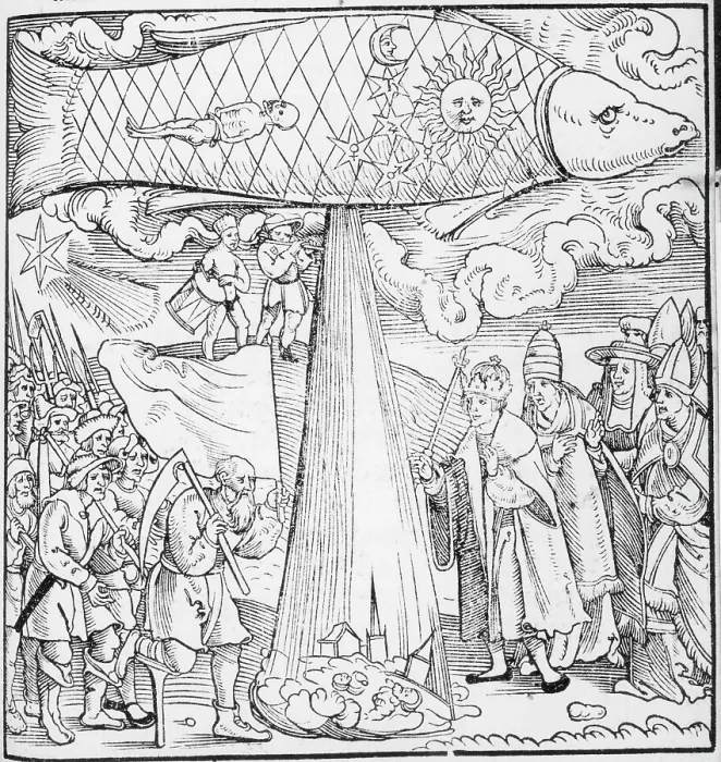 Framed Print : The predicted floods of 1524, (1523). Creator: Erhard Schon Framed Print : The predicted floods of 1524, (1523). Creator: Erhard Schon