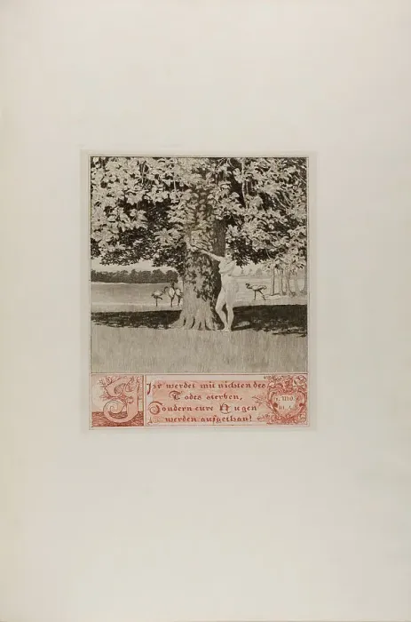 Framed Print : Preface I, plate one from A Life, 1884. Creator: Max Klinger Framed Print : Preface I, plate one from A Life, 1884. Creator: Max Klinger