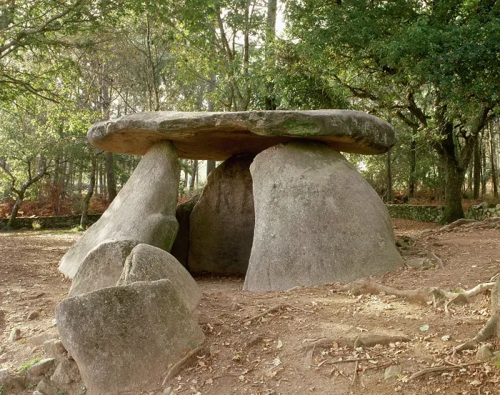 Framed Print : Prehistoric megalithic dolmen, Dolmen of Axeitos, Galicia, Spain, 3600-4000 BC (2000). Creator: LTL Framed Print : Prehistoric megalithic dolmen, Dolmen of Axeitos, Galicia, Spain, 3600-4000 BC (2000). Creator: LTL