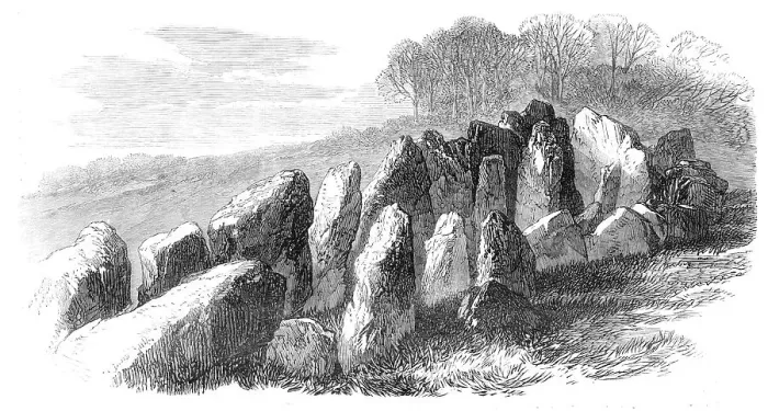 Framed Print : Prehistoric Remains in Jersey: the Cromlech of Mont St. Ube, 1870. Creator: Unknown