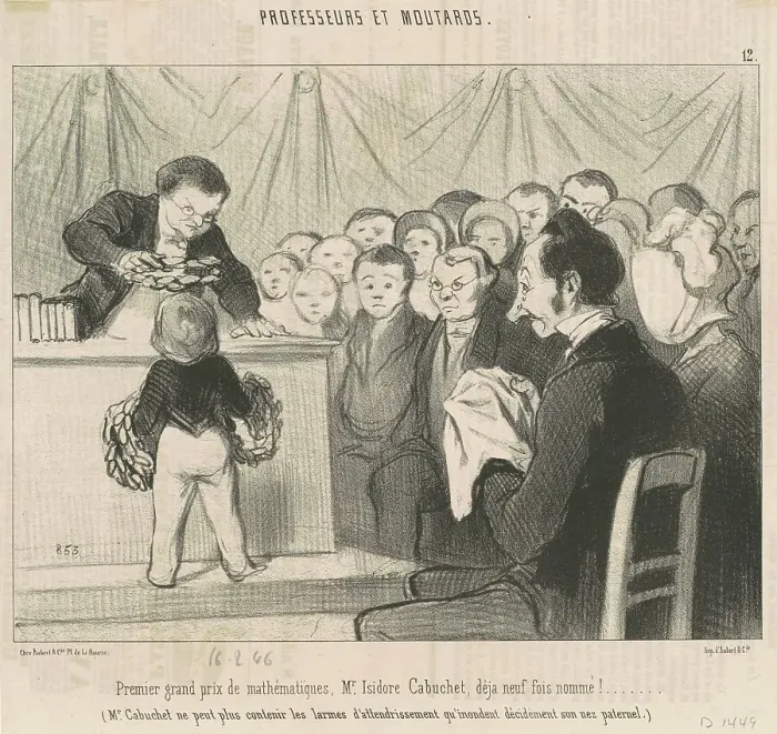 Framed Print : Premier grand prix de mathématiques, 19th century. Creator: Honore Daumier Framed Print : Premier grand prix de mathématiques, 19th century. Creator: Honore Daumier