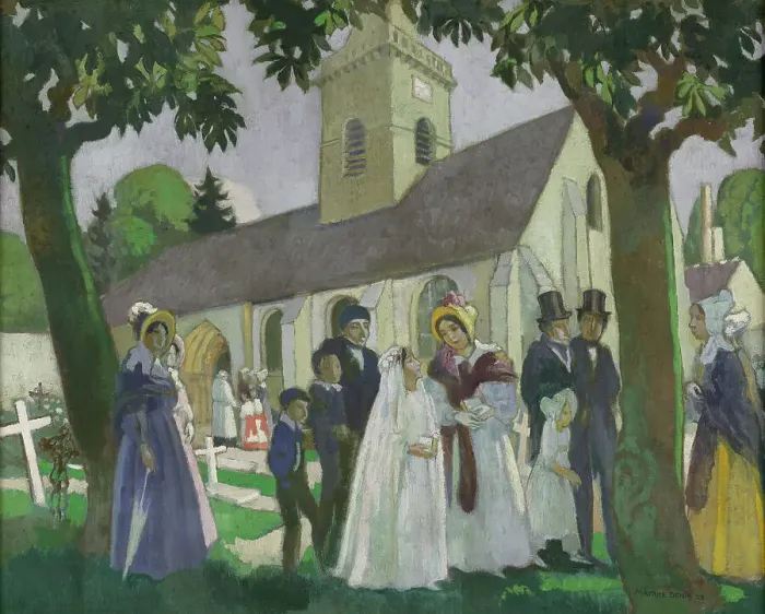 Framed Print : Première communion de Léopoldine à Fourqueux, 1933. Creator: Maurice Denis Framed Print : Première communion de Léopoldine à Fourqueux, 1933. Creator: Maurice Denis