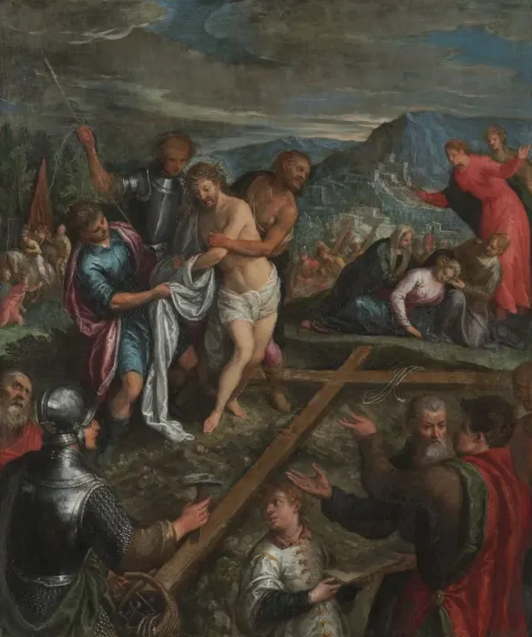 Framed Print : Preparation for the Crucifixion, early 1600s. Creator: Unknown