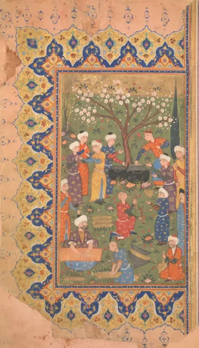 Framed Print : Preparation For a Noon-Day Meal, Folio from a Divan (Collected Works Framed Print : Preparation For a Noon-Day Meal, Folio from a Divan (Collected Works