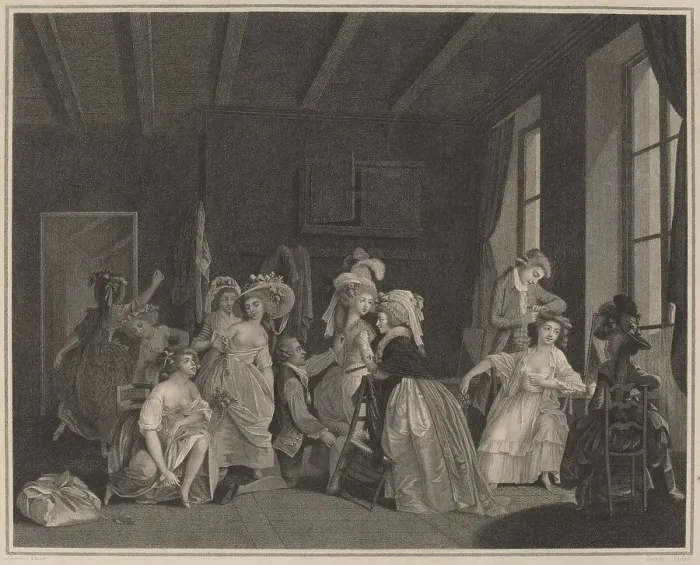Framed Print : The Preparations for the Ballet, 1782. Creator: Salvatore Tresca Framed Print : The Preparations for the Ballet, 1782. Creator: Salvatore Tresca