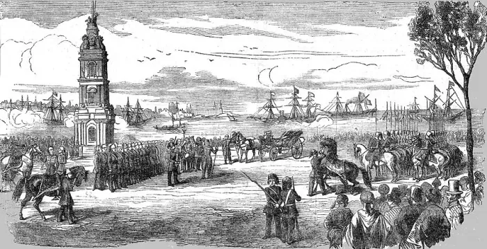Framed Print : Preparations for the Reception of Prince Napoleon at Constantinople, 1854. Creator: Unknown Framed Print : Preparations for the Reception of Prince Napoleon at Constantinople, 1854. Creator: Unknown