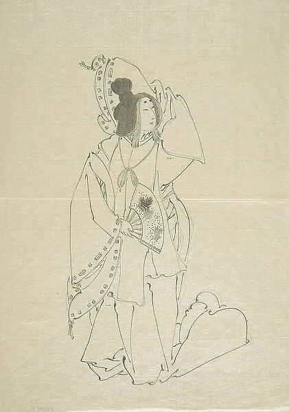 Preparatory Sketches for Prints (set of 5) (image 3 of 4), Late 19th century. Creator: Tsukioka Yoshitoshi