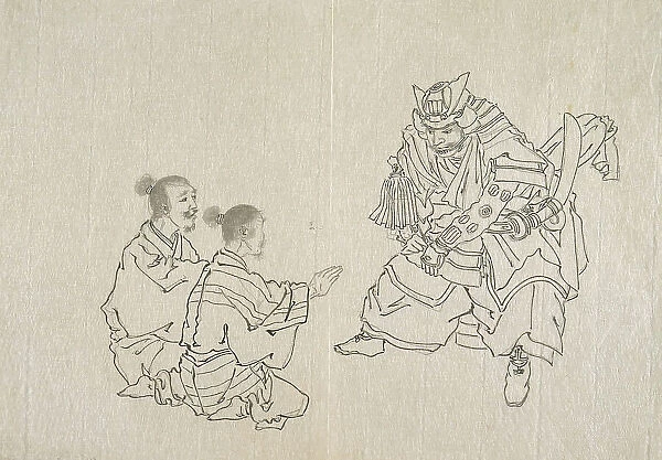 Preparatory Sketches for Prints (set of 5) (image 4 of 4), Late 19th century. Creator: Tsukioka Yoshitoshi