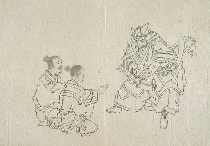 Framed Print : Preparatory Sketches for Prints (set of 5) (image 4 of 4), Late 19th century. Creator: Tsukioka Yoshitoshi Framed Print : Preparatory Sketches for Prints (set of 5) (image 4 of 4), Late 19th century. Creator: Tsukioka Yoshitoshi