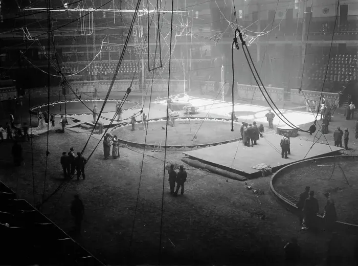 Framed Print : Preparing for Circus Week - Madison Sq. Garden, 1913. Creator: Bain News Service Framed Print : Preparing for Circus Week - Madison Sq. Garden, 1913. Creator: Bain News Service