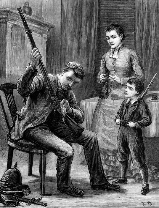 Framed Print : Preparing for the Easter Monday Volunteer Review, 1880. Creator: Unknown Framed Print : Preparing for the Easter Monday Volunteer Review, 1880. Creator: Unknown