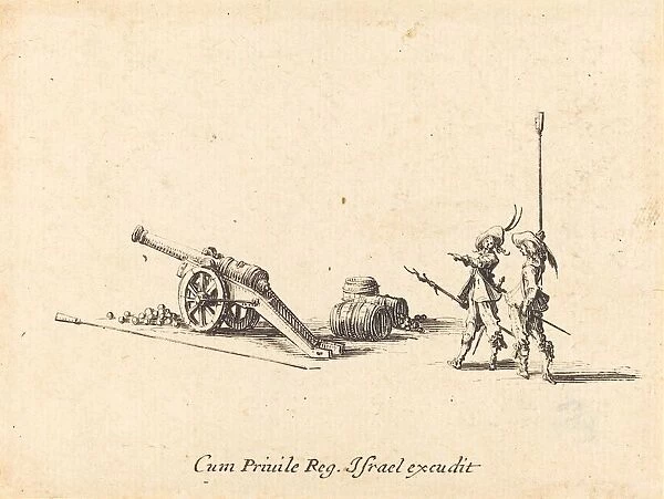 Preparing to Fire the Cannon, 1634  /  1635. Creator: Jacques Callot