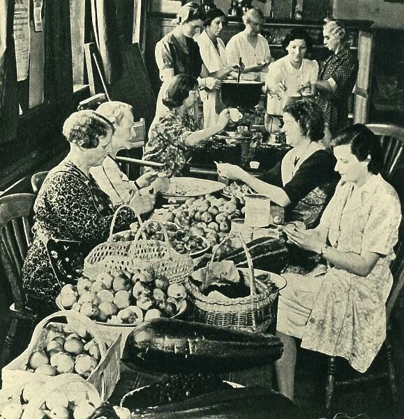 Preparing Fruit for Jam-Making, September 1941, 1943. Creator: Unknown