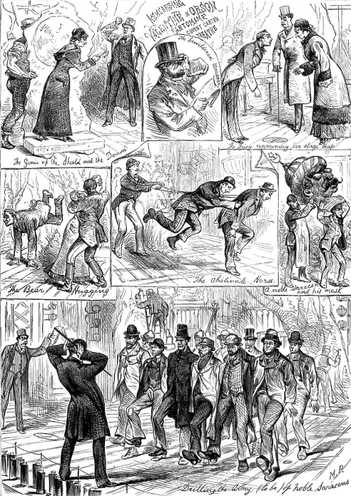 Framed Print : Preparing for the Pantomime, 1881. Creator: M. P Framed Print : Preparing for the Pantomime, 1881. Creator: M. P