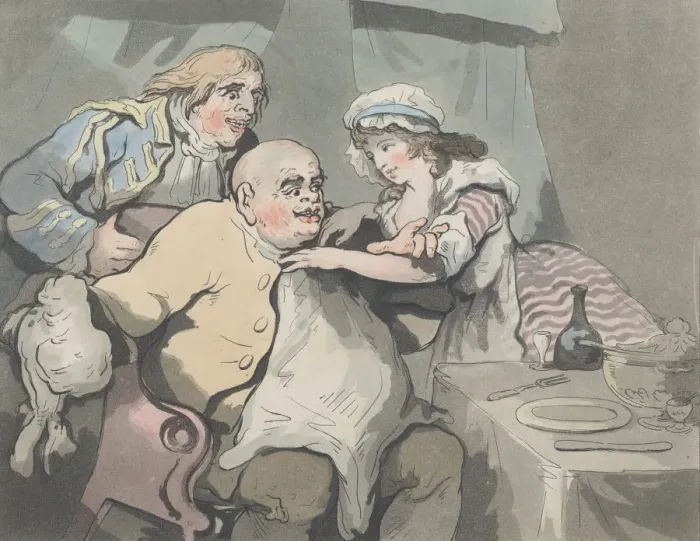 Framed Print : Preparing for Supper, 1790?. 1790?. Creator: Thomas Rowlandson Framed Print : Preparing for Supper, 1790?. 1790?. Creator: Thomas Rowlandson