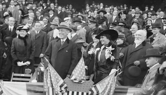Framed Print : Pres. Wilson and Mrs. Galt, Phila. 10 / 8 / 15, 1915. Creator: Bain News Service Framed Print : Pres. Wilson and Mrs. Galt, Phila. 10 / 8 / 15, 1915. Creator: Bain News Service
