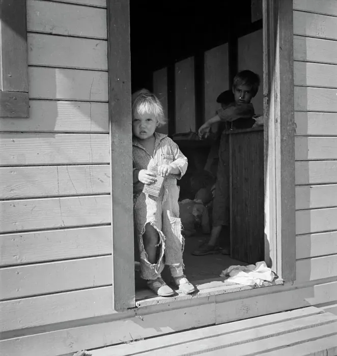 Framed Print : Preschool children in nursery school... Kern migrant camp, CA, 1936. Creator: Dorothea Lange Framed Print : Preschool children in nursery school... Kern migrant camp, CA, 1936. Creator: Dorothea Lange